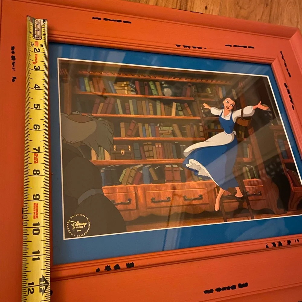 Framed & Matted Disney Lithograph Exclusive Commemorative Beauty and the Beast. - Picture 5 of 10